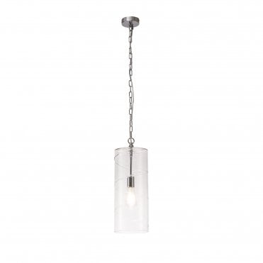 STACKER Ceiling Pendant Polished Chrome/Clear Spiral Design