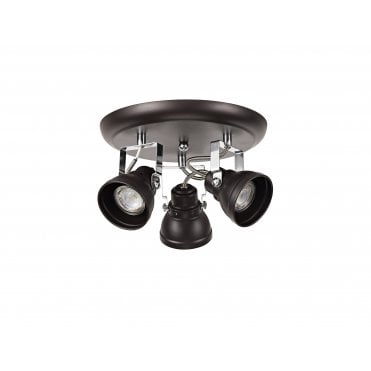 STAGE Spotlight Plate Oiled Bronze/Polished Chrome
