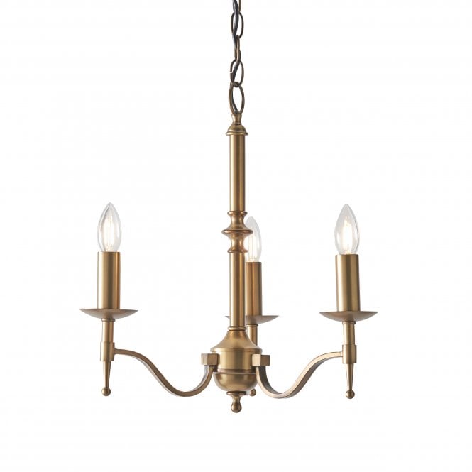 STANFORD Antique Brass 3Lt Pendant