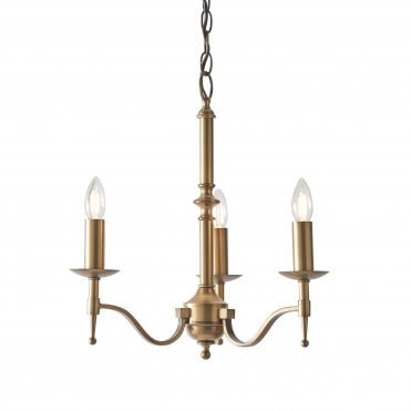 Antique Brass 3Lt Pendant