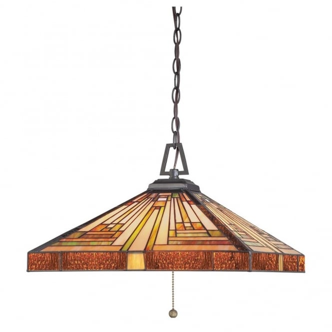 STEPHEN - 3 Light Ceiling Ceiling Pendant with Tiffany Glass