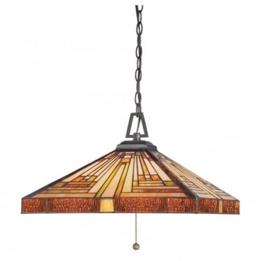 STEPHEN - 3 Light Ceiling Ceiling Pendant with Tiffany Glass