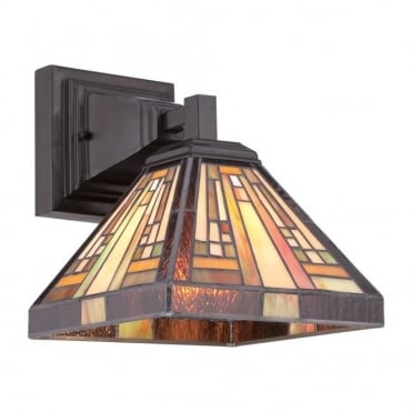 STEPHEN - Wall Sconce With 1 Light with Tiffany Glass
