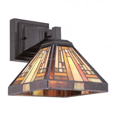 STEPHEN - Wall Sconce With 1 Light with Tiffany Glass