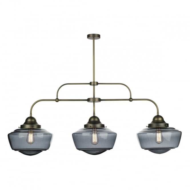 STOWE - 3 Light Smoke Glass Pendant