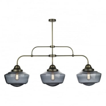 STOWE - 3 Light Smoke Glass Pendant