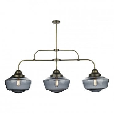 STOWE - 3 Light Smoke Glass Pendant
