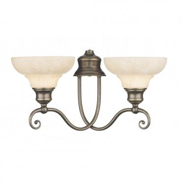 STRATFORD - Double Aged Brass Wall Light
