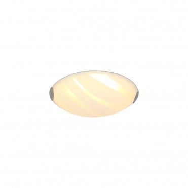 STRIATION Ceiling Light Polished Chrome/White