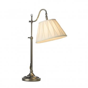Adjustable Antique Brass Table Reading Lamp