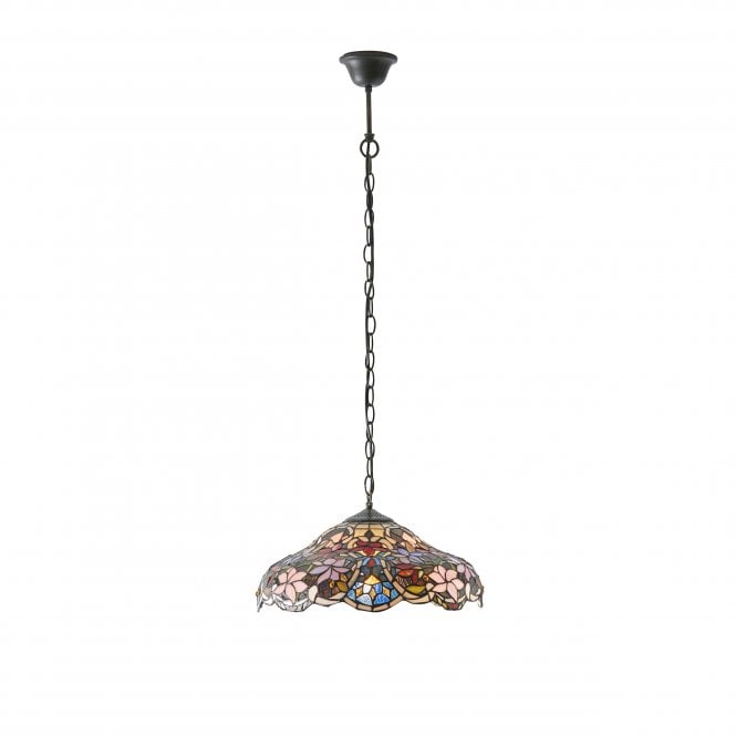 SULLIVAN Medium 1Lt Ceiling Pendant with Tiffany Glass