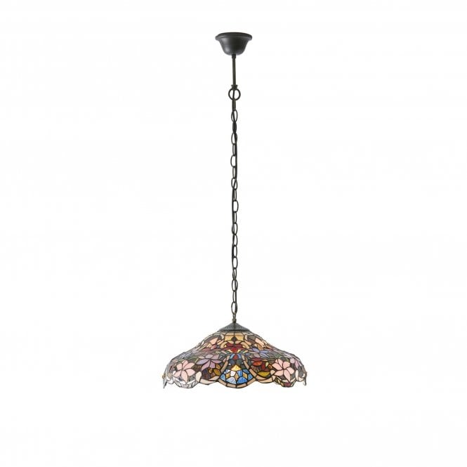 SULLIVAN Medium 1Lt Ceiling Pendant with Tiffany Glass
