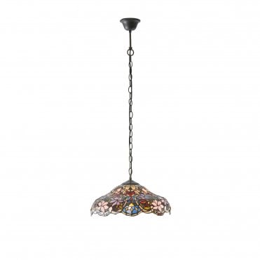 SULLIVAN Medium 1Lt Ceiling Pendant with Tiffany Glass
