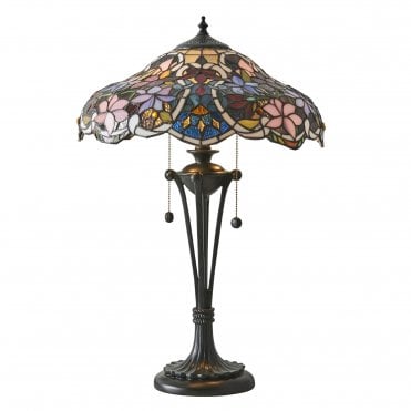 SULLIVAN Medium Table with Tiffany Glass