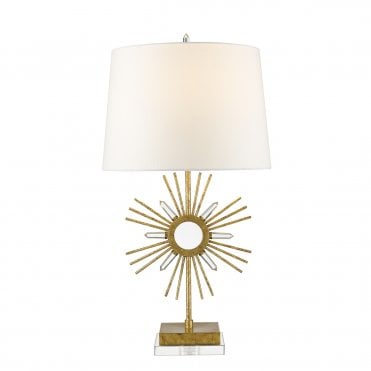 King Table Lamp Distressed Gold