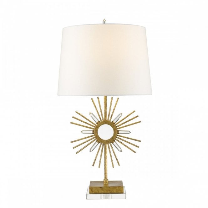 SUN King Table Lamp Distressed Gold