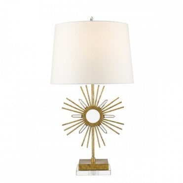 SUN King Table Lamp Distressed Gold