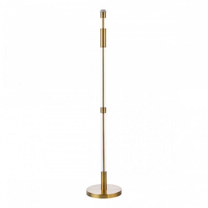 Sylvester Floor Lamp Antique Brass and Glass (Base Only)