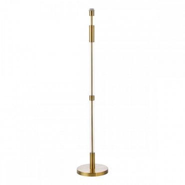 Sylvester antique brass and glass floor lamp base – contemporary tall lighting for living rooms and bedrooms from lightingandlights.co.uk