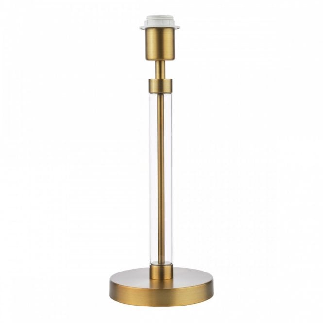 Sylvester Table Lamp Antique Brass and Glass (Base Only)