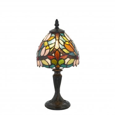 Small Tiffany Table Lamp, Floral Pattern