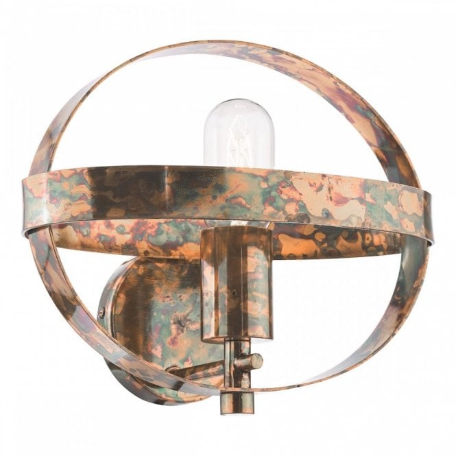 Symbol Wall Light In Mottled Copper