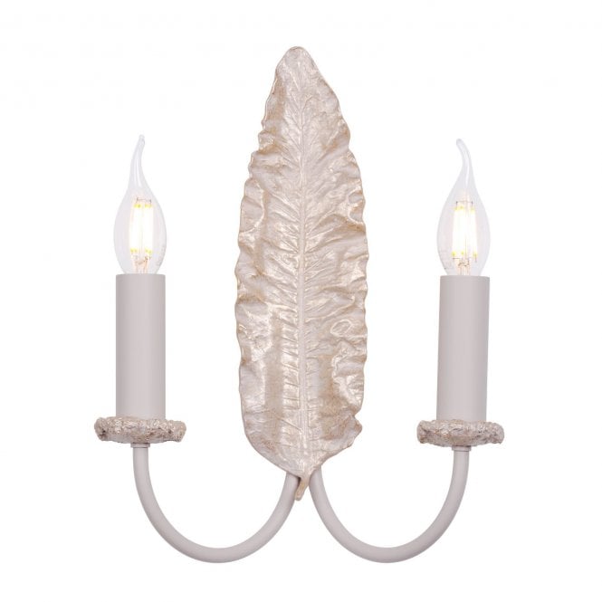 Tahiti 2 Light Wall Light In Cream & Gold - Bracket Only