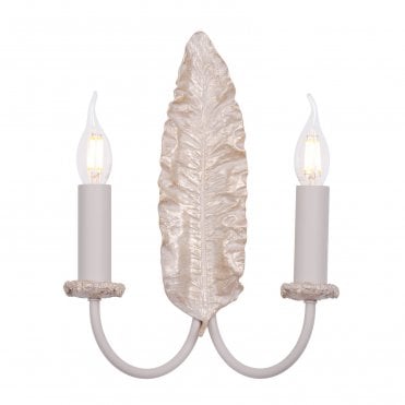 Tahiti 2 Light Wall Light In Cream & Gold - Bracket Only