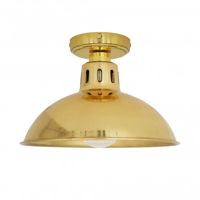 TALISE Ceiling Industrial Bathroom Ceiling Light Polished Brass IP65