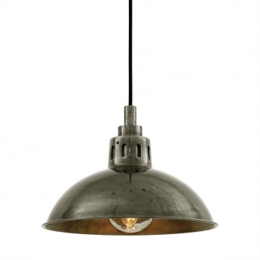 TALISE Industrial Antique Silver Bathroom Ceiling Pendant IP65