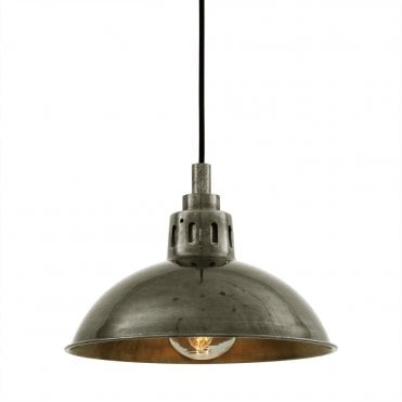 TALISE Industrial Antique Silver Bathroom Ceiling Pendant IP65