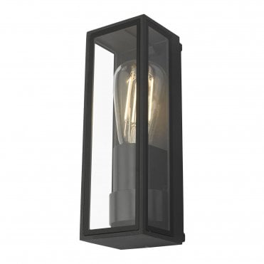 TARYN Rectangular Outdoor Wall Light Anthracite IP65 Clear Glass Panels