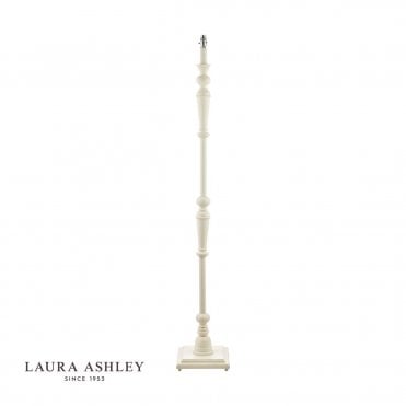 Tate Wooden Candlestick Floor Lamp in Distressed Off-White (Base Only)