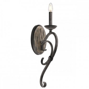 TAULBEE Rustic Wall Light Weathered Zinc
