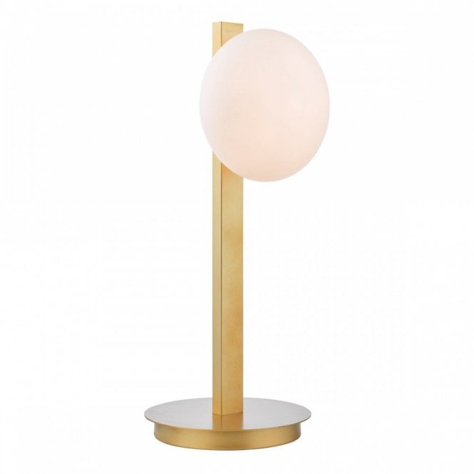 Tauri Table Lamp In Matte Gold and Opal Glass