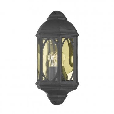 TENBY - Flush Fitting Garden Wall Light Black