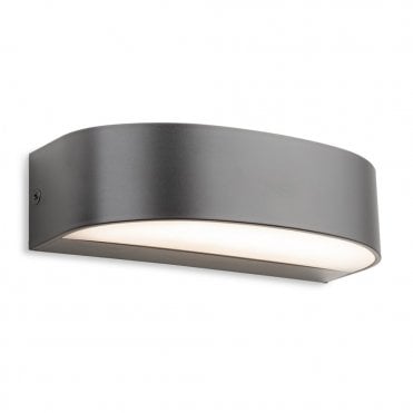 graphite led curved wall light
