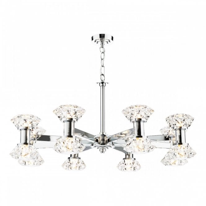Tiana 16 Light Armed Pendant In Polished Chrome