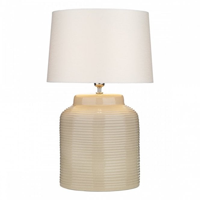 TIDAL Table Lamp Ribbed Bone Shade