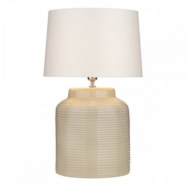 TIDAL Table Lamp Ribbed Bone Shade