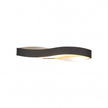 TIDE LED Wall Light 3000K Sand Anthracite/Satin Nickel