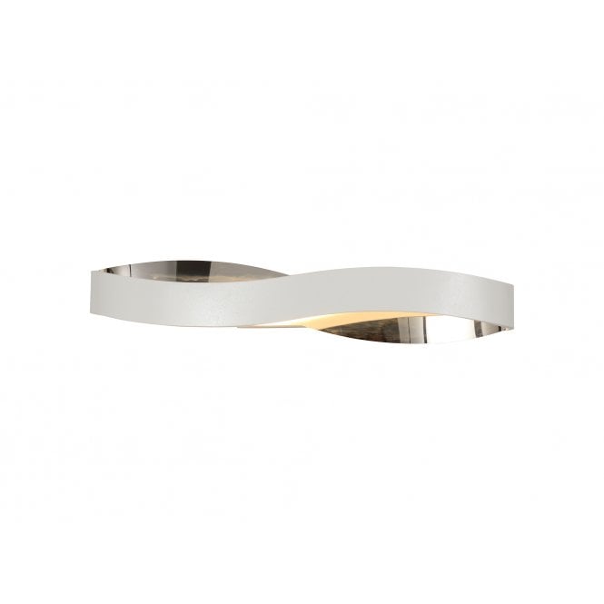TIDE LED Wall Light 3000K Sand White/Polished Chrome