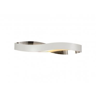 TIDE LED Wall Light 3000K Sand White/Polished Chrome