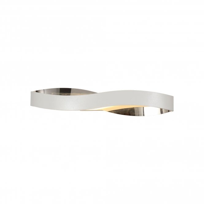 TIDE LED Wall Light 3000K Sand White/Polished Chrome