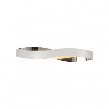 TIDE LED Wall Light 3000K Sand White/Polished Chrome