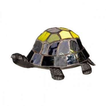 Animal Lamps Tortoise Tiffany Lamp in Multi Colour and Bronze