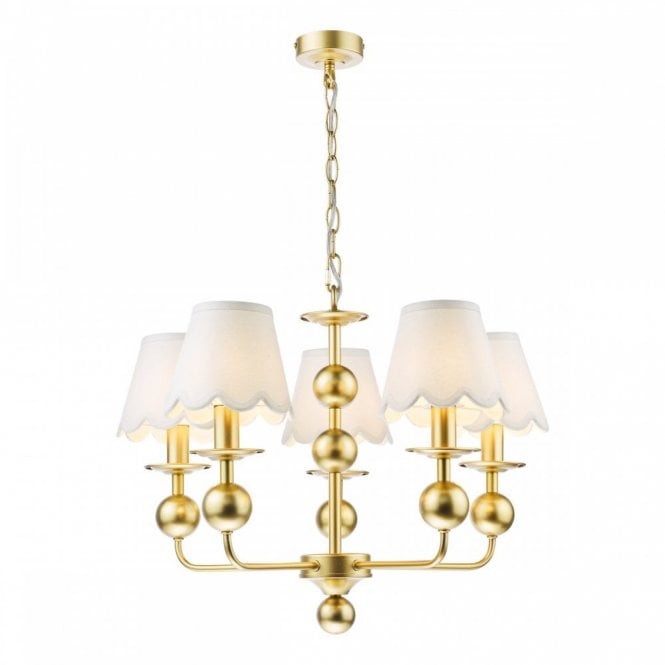 Tilda 5 Light Pendant In Satin Gold - Fitting Only