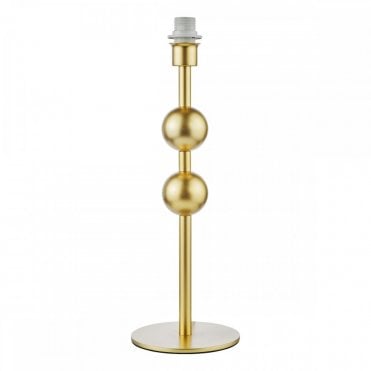 Tilda table lamp base in satin gold with contemporary sphere detailing by The Lighting Book – modern customisable lamp