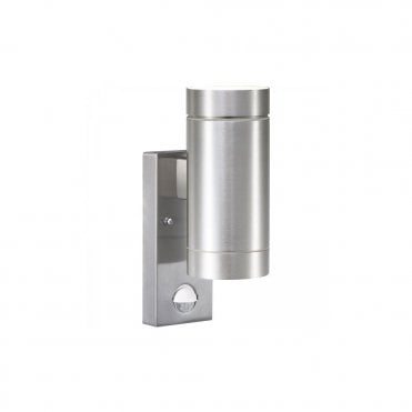TIN MAXI Double Garden Wall Light with PIR Sensor Aluminium