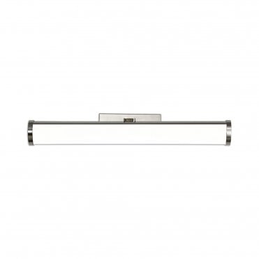 TITO Bathroom Ceiling Light Polished Chrome with White Tube Shade